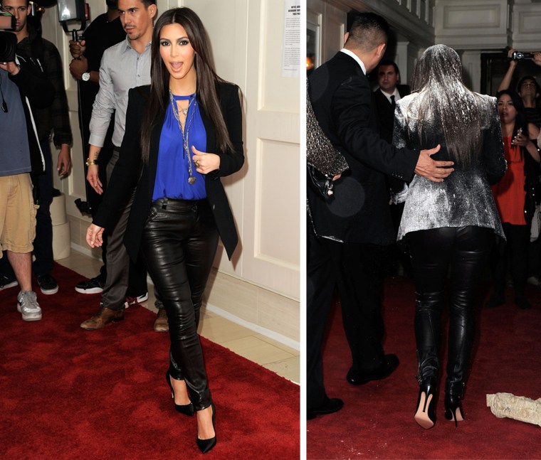 WEST HOLLYWOOD, CA - MARCH 22:  Kim Kardashian arrives at the \"True Reflection\" Fragrance Launch at The London West Hollywood on March 22, 2012 in West Hollywood, California.  (Photo by Frazer Harrison/Getty Images)EST HOLLYWOOD, CA - MARCH 22:  Kim Kardashian is covered in flour during arrivals at the \"True Reflection\" Fragrance Launch at The London West Hollywood on March 22, 2012 in West Hollywood, California.  (Photo by Frazer Harrison/Getty Images)